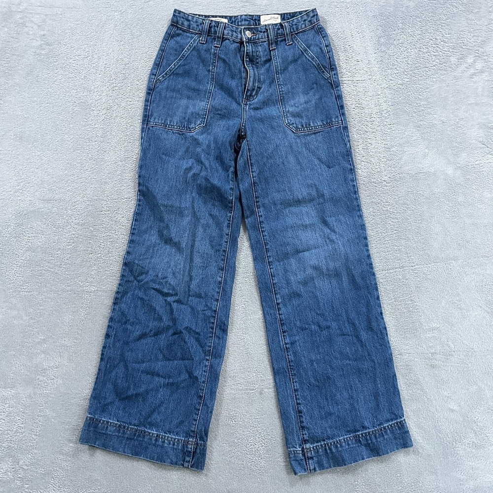 Universal Thread Jeans Womens Size 6R Blue Denim Medium Wash High Rise Wide Leg